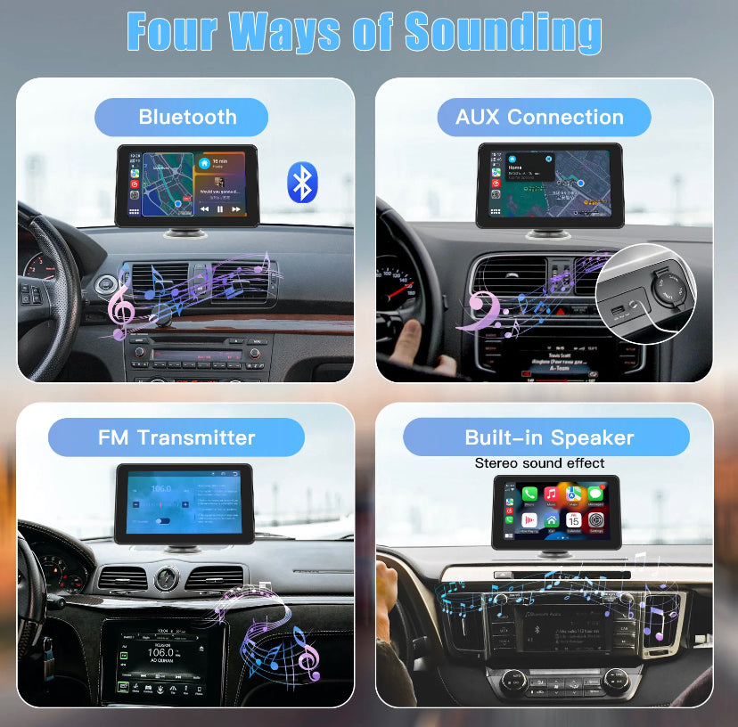 Autoabc Wireless Portable Car Play Screen